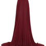 Octo Pleated Draped Chiffon Floor Length Skirt