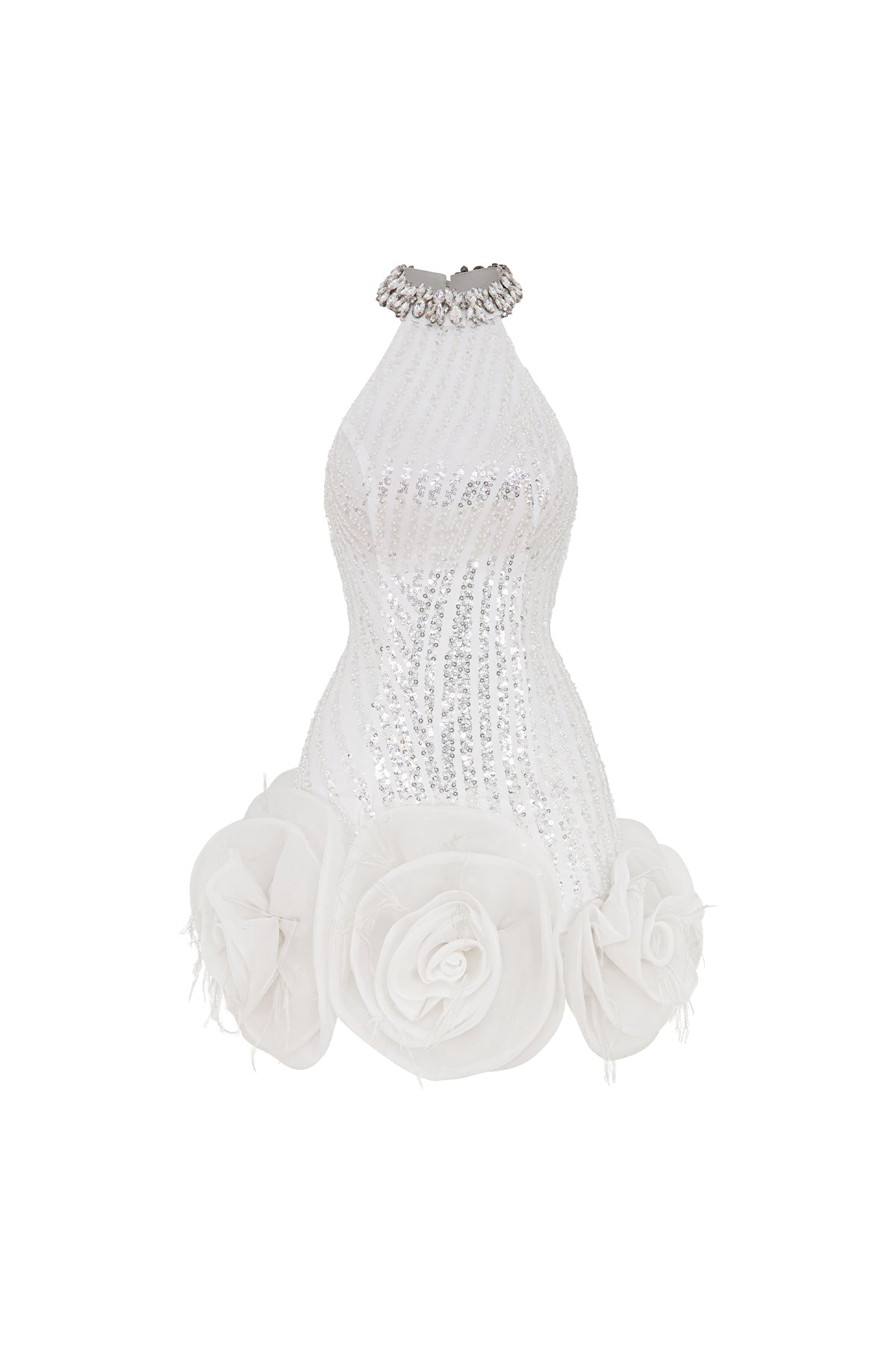 Rosy Applique Mini Dress