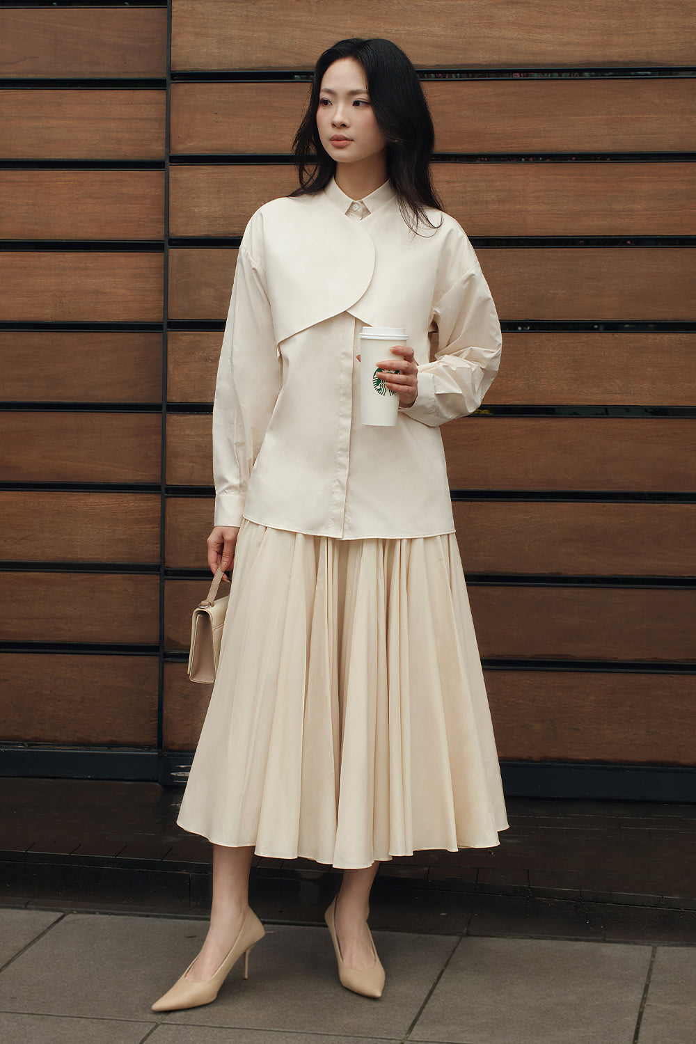 Petal Pleated Skirt
