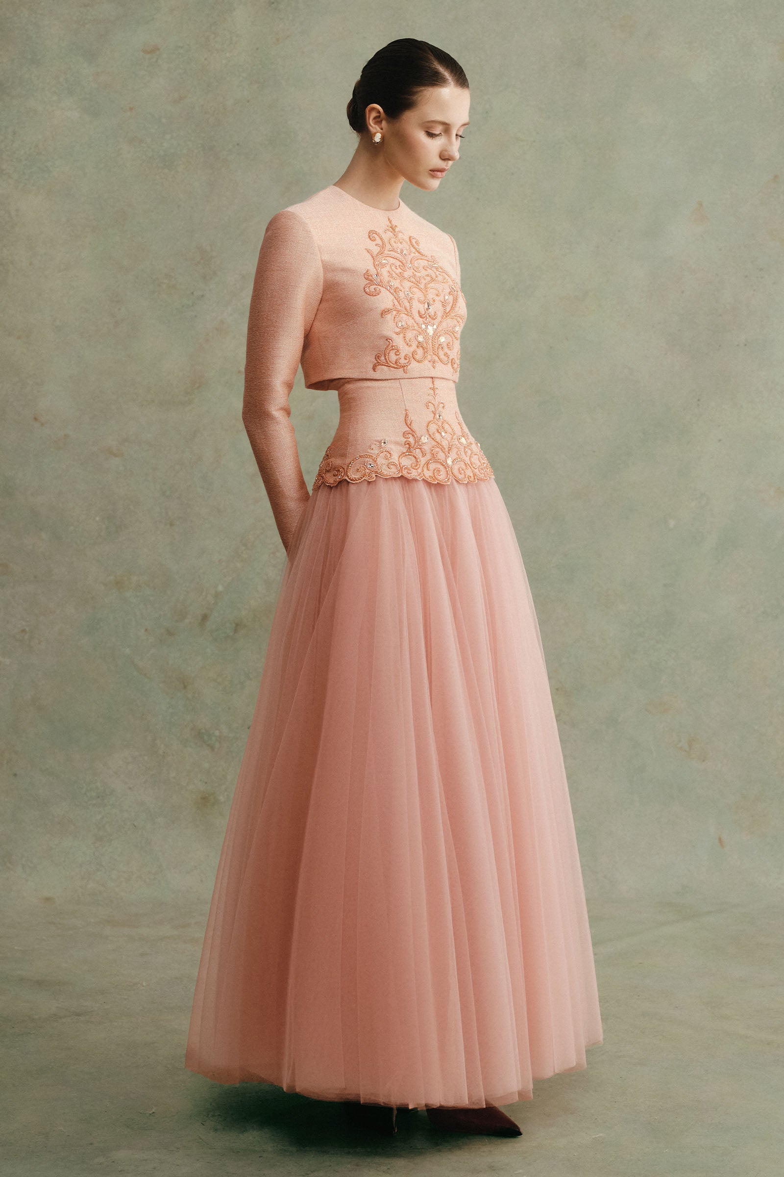 Peony Embroidery Skirt