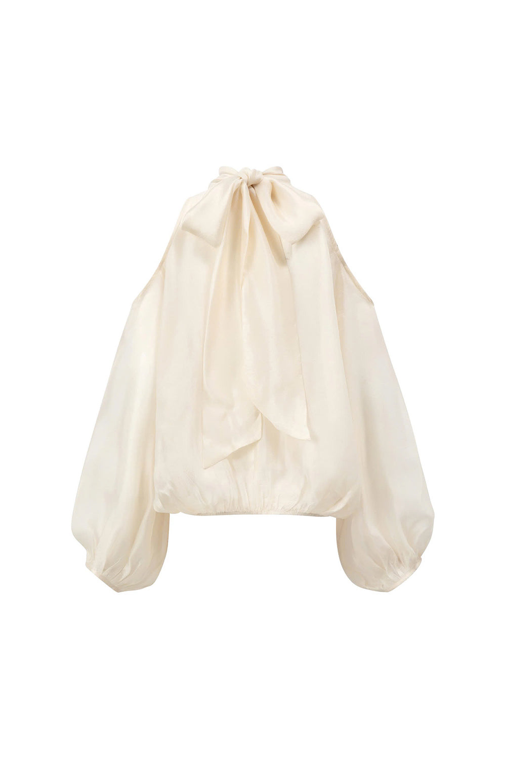 Esther Asymmetric Bishop Sleeved Georgette Top