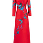 Panther A-line V-Neck Zibeline Calf Length Ao Dai