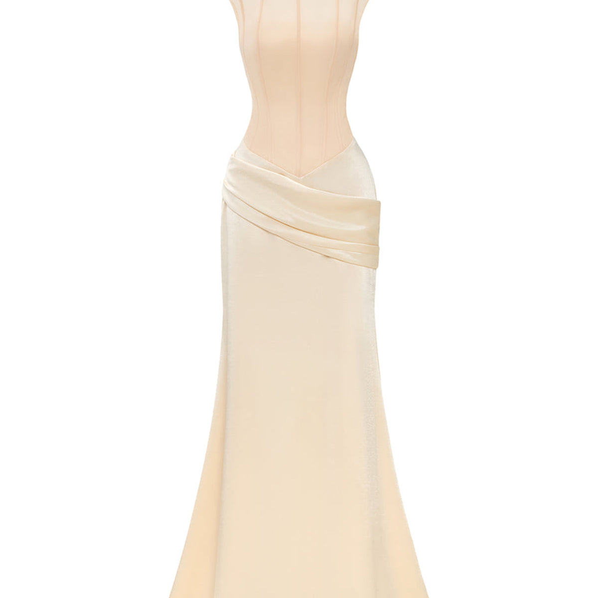 Lily Dawn Curve Neck Draped Maxi Dress