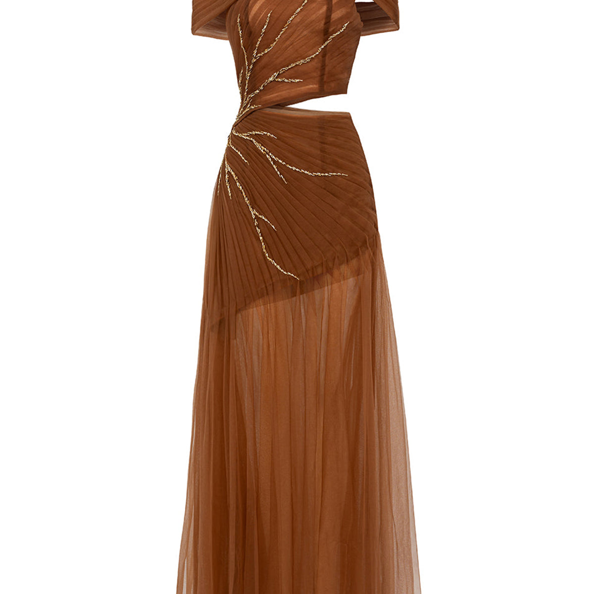 Sullivan A-line Cut-Out Polyester Floor Length Dress