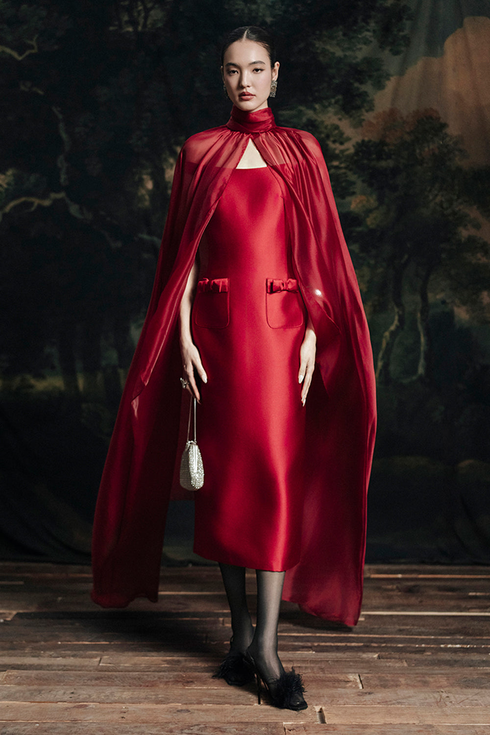 Céleste Pleated Cape