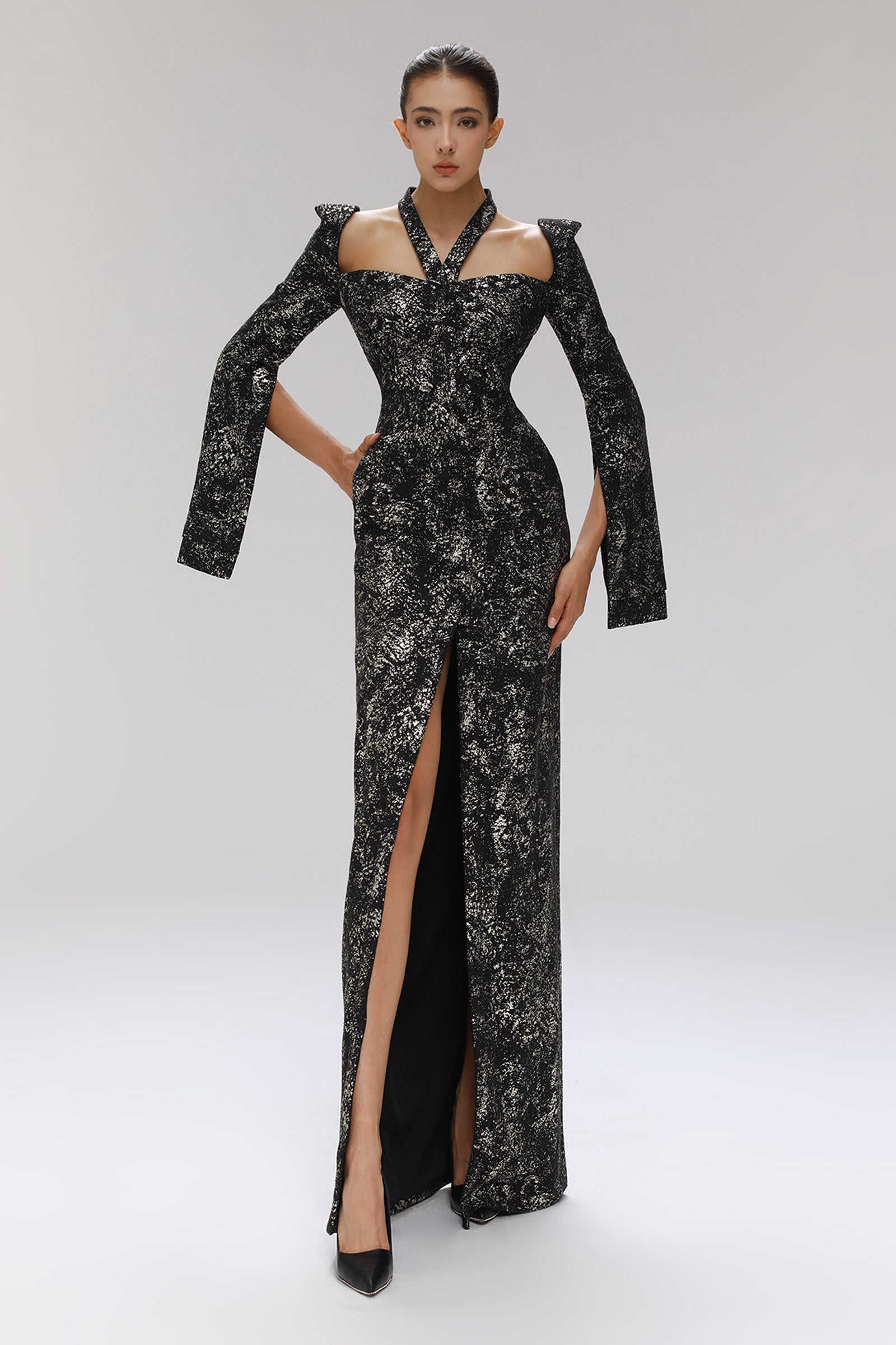 Reminiscence Split Sleeve Maxi Dress