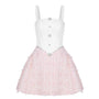 Berry A-line Scoop Neck Taffeta Mini Dress