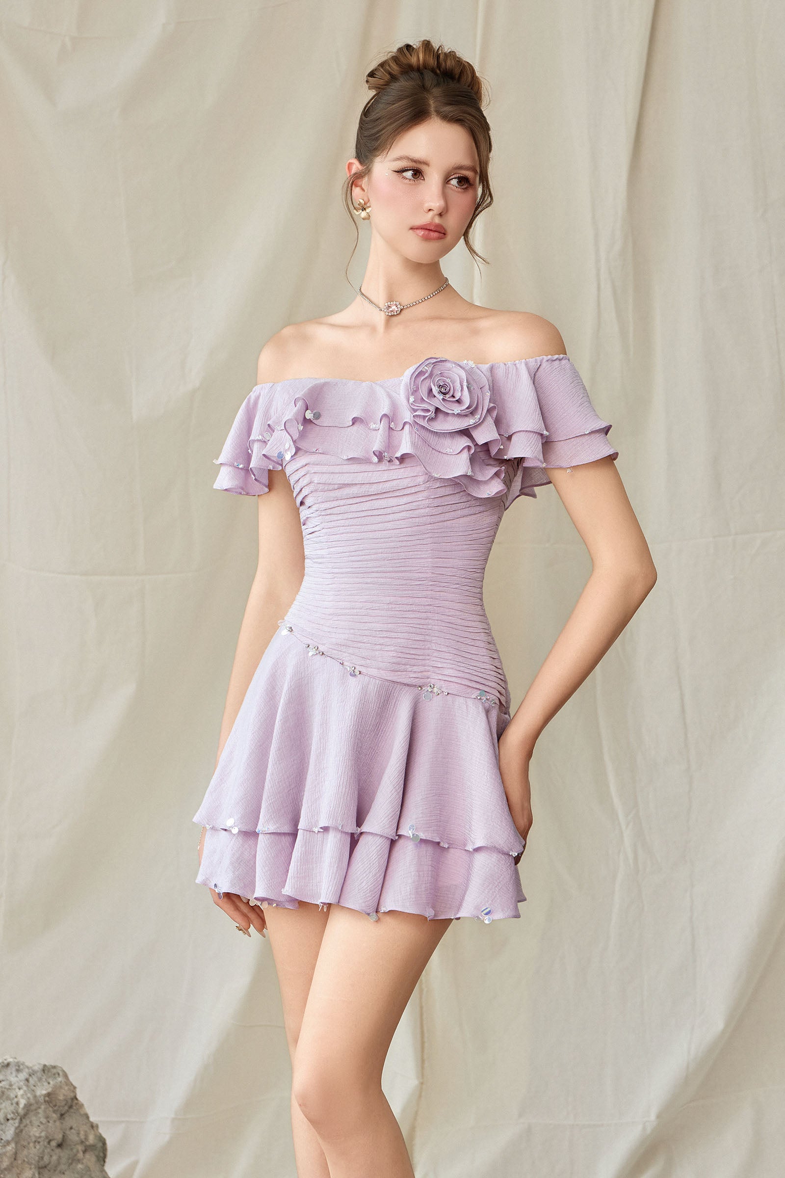 Chérie Ruffle Mini Dress