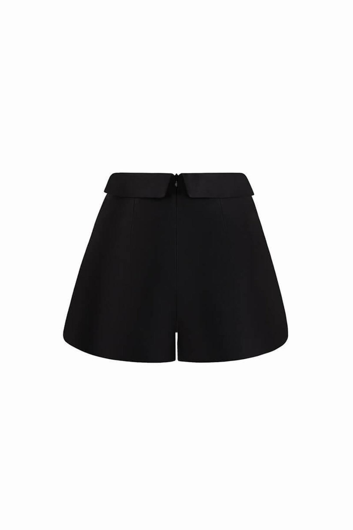 Hebe Draped Taffeta Thigh Length Shorts