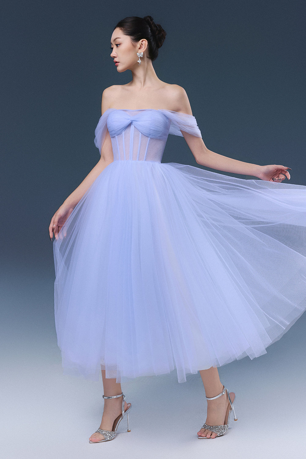 Josephine Draped Midi Dress