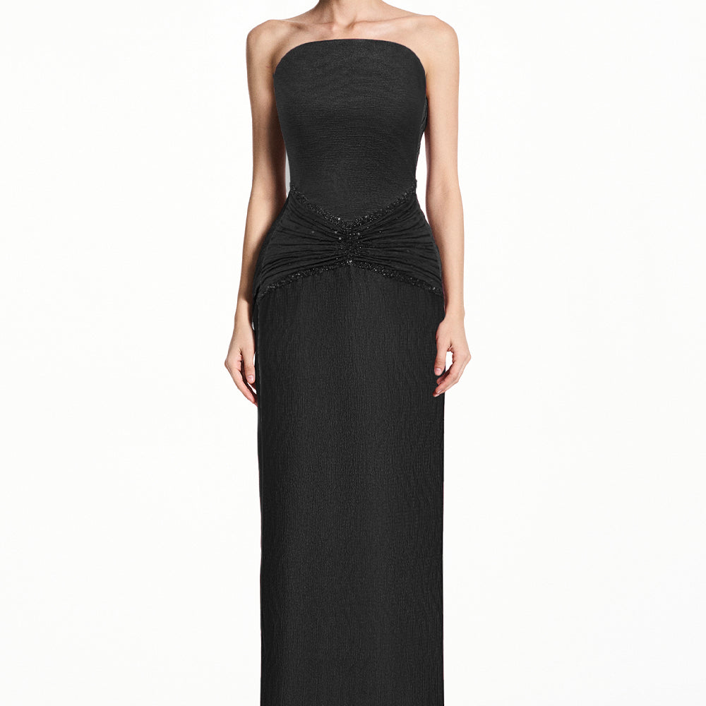 Solace Straight Across Bead Maxi Dress
