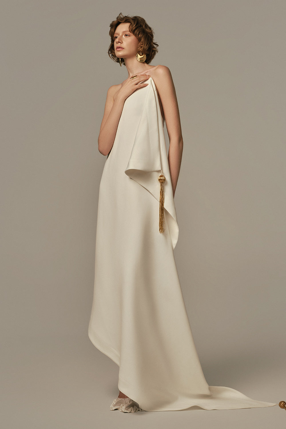 Duvet Asymmetric Maxi Dress