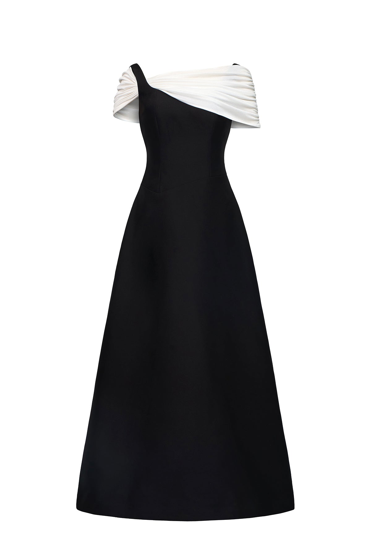 Radiant A-line Cold Shoulder Sleeved Cotton Jersey Calf Length Dress – MEAN BLVD