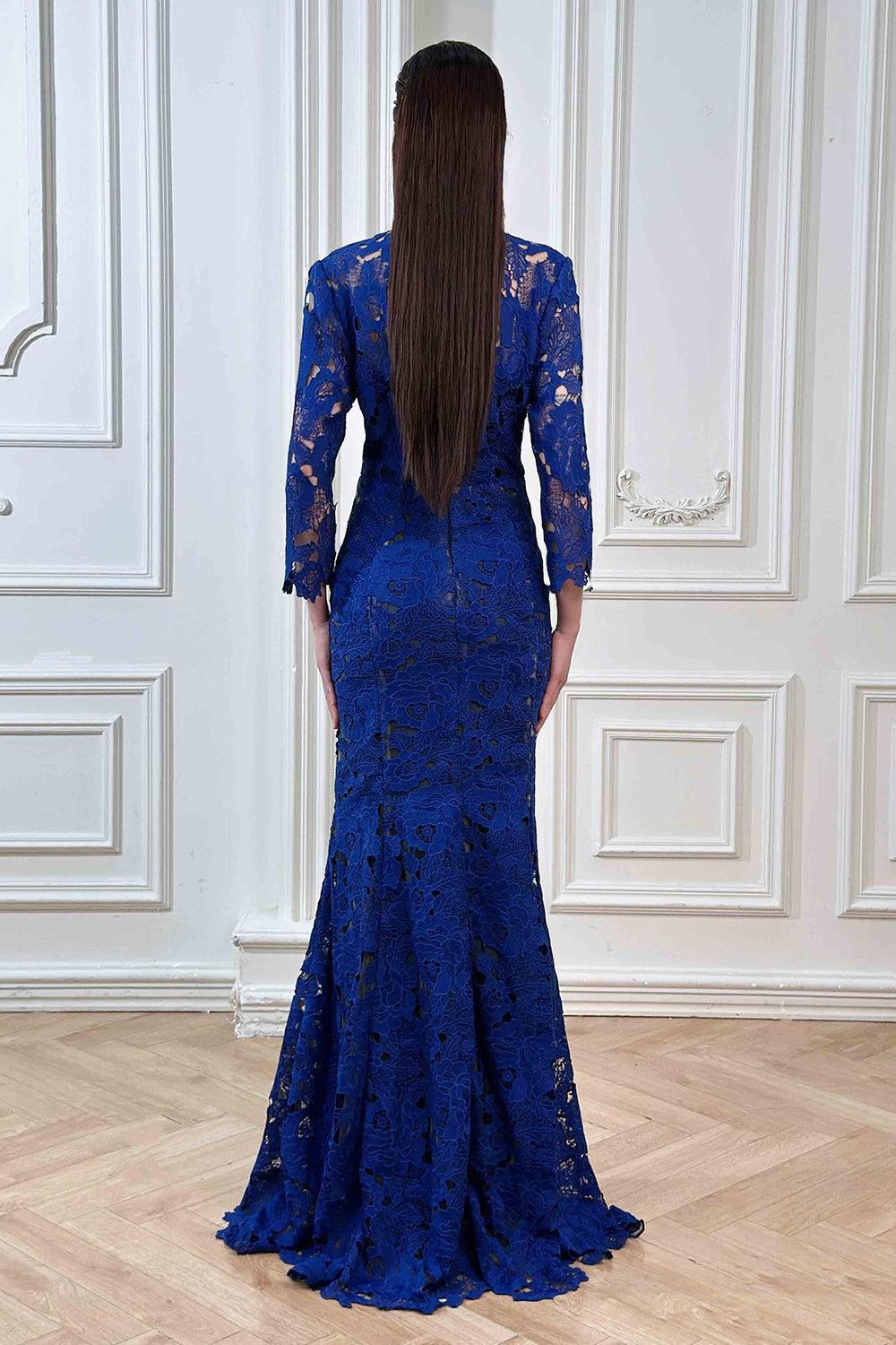Irene V-Neck Maxi Dress Lapis Blue / Customize