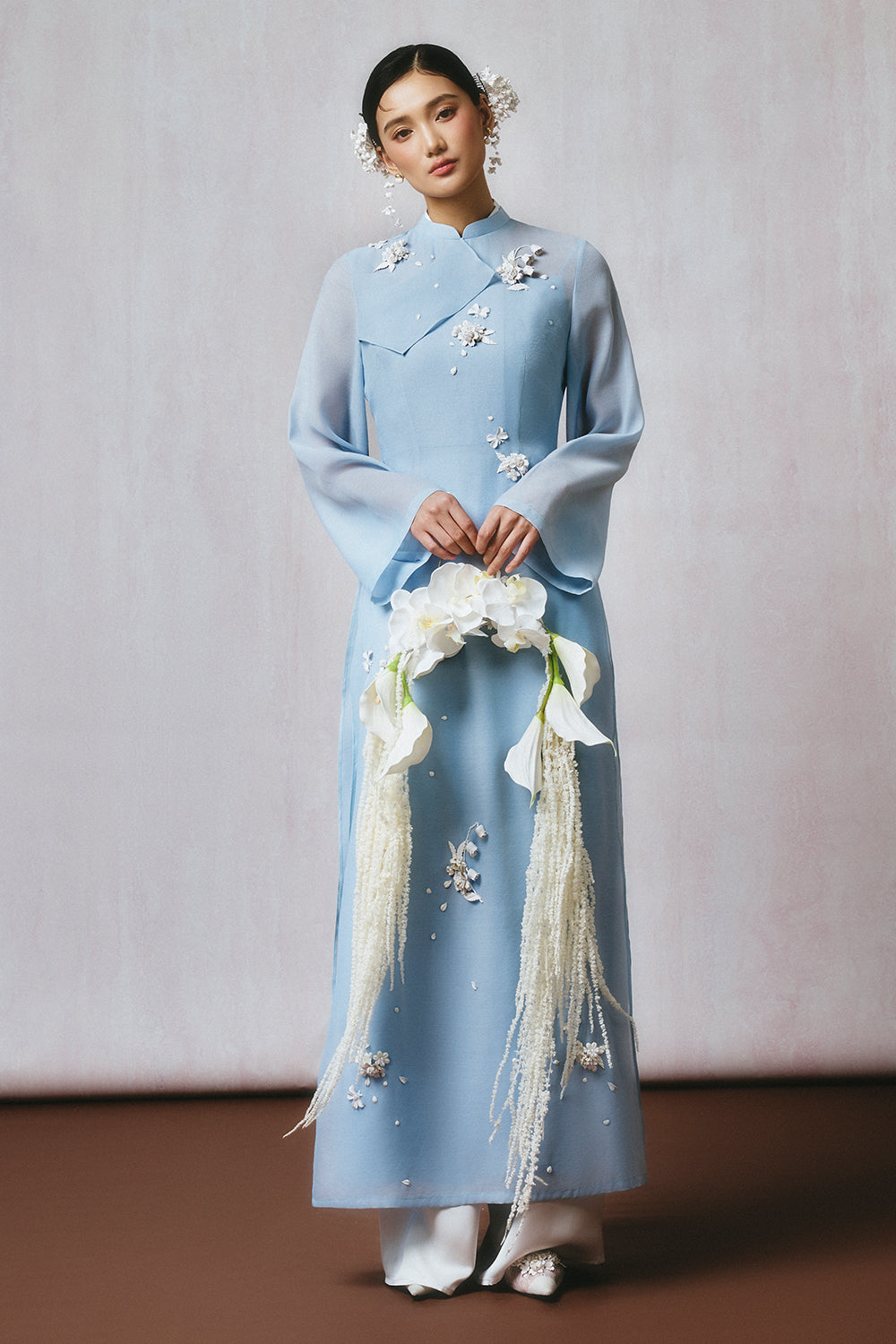 Tinh Lac Straight Silk Pants