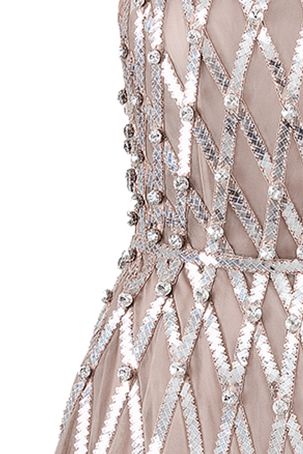 Marilyn A-line Halter Neck Mesh Mini Dress