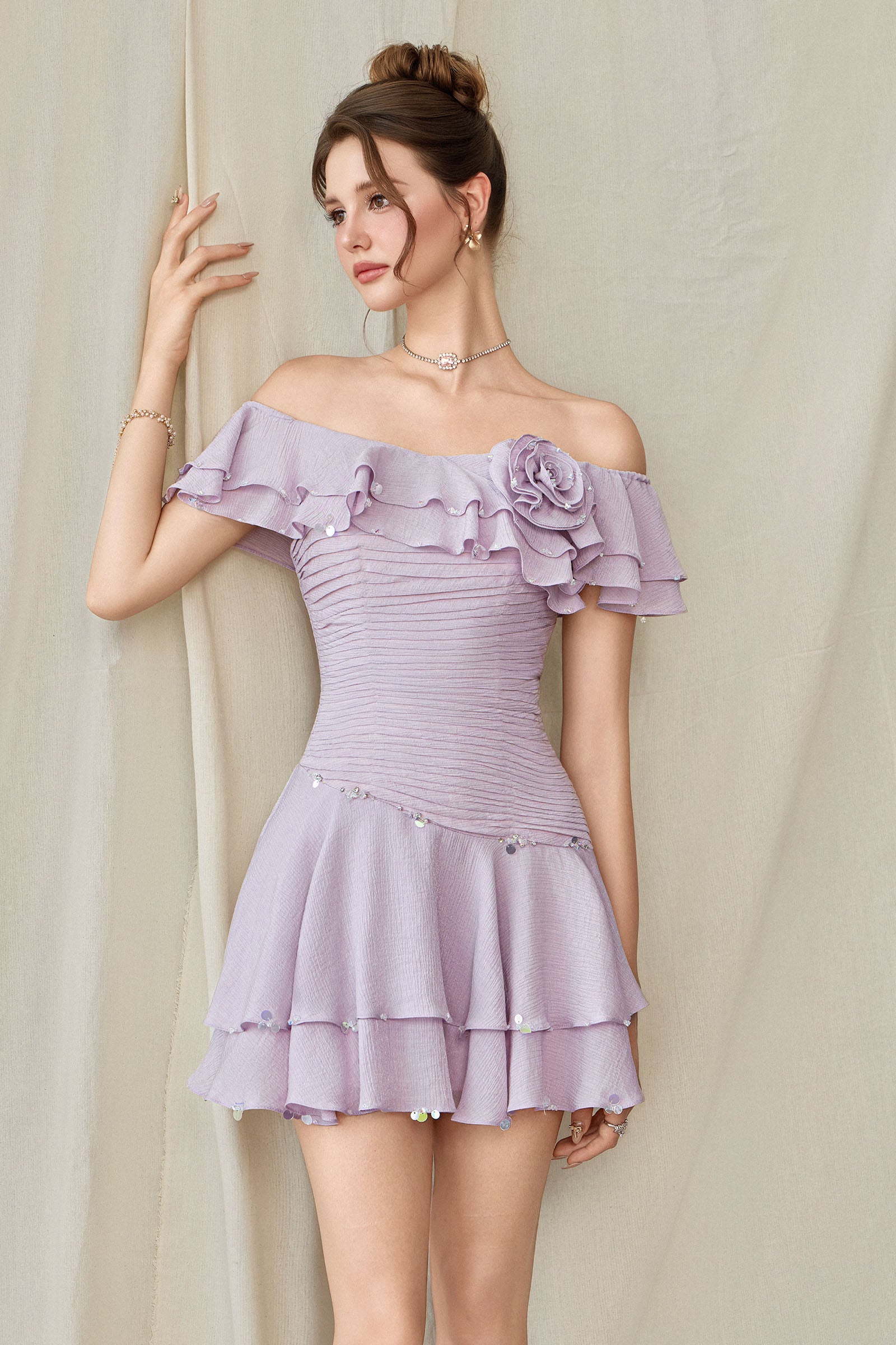Chérie Ruffle Mini Dress