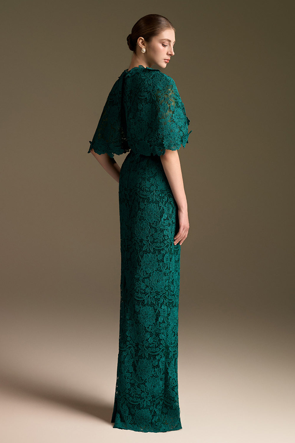 Delphine Cape Sleeve Maxi Dress