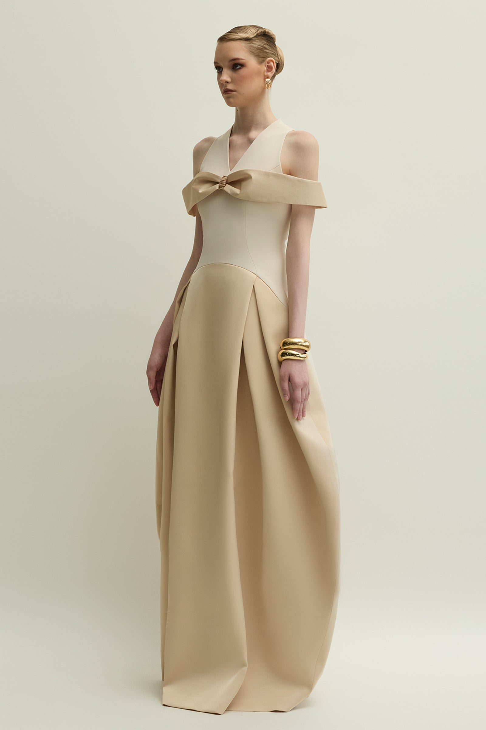 Juno Ball Gown Bow Maxi Dress