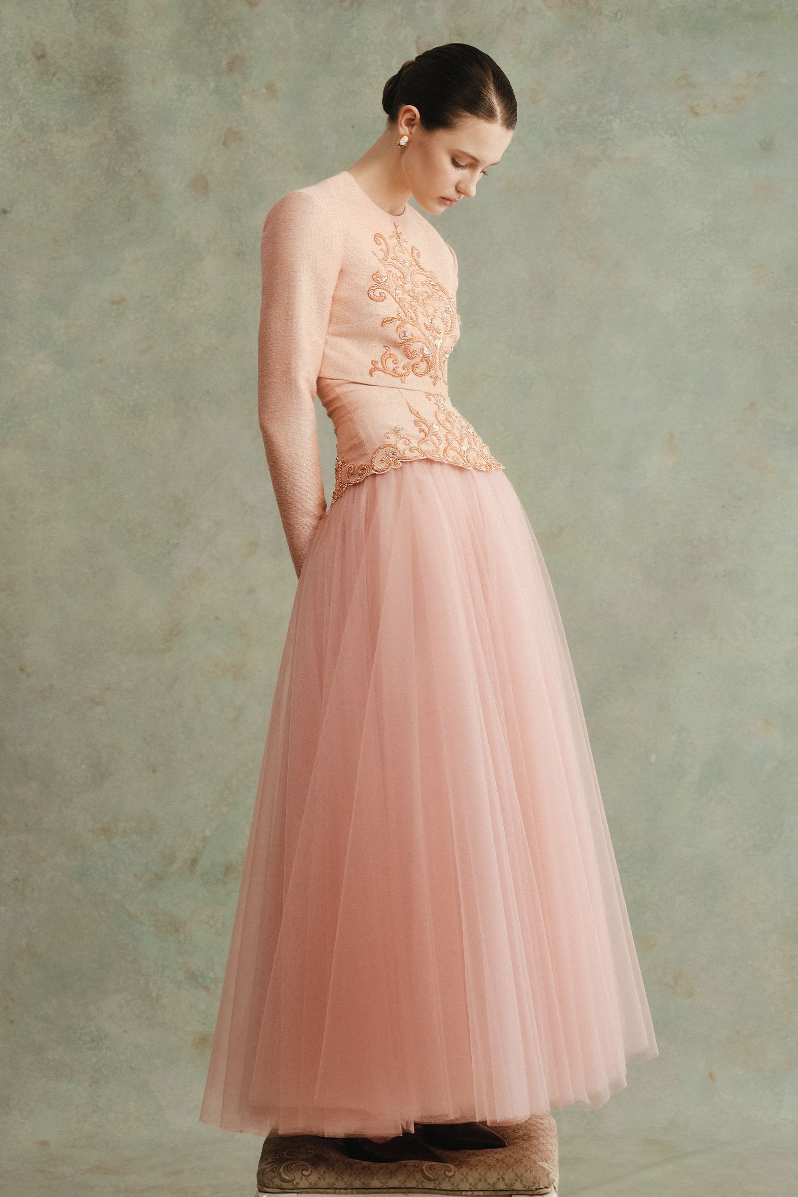Peony Embroidery Skirt