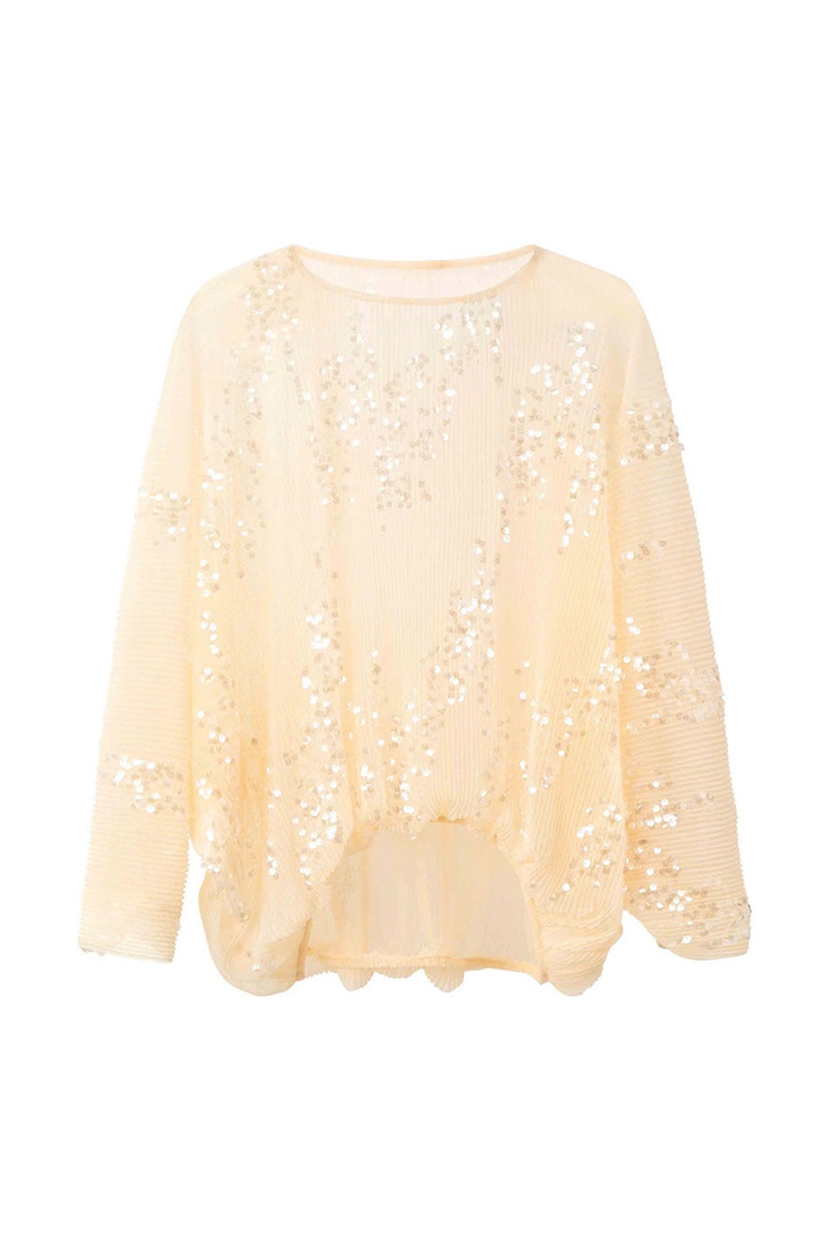 Grace Cocoon Batwing Sleeved Tulle Top