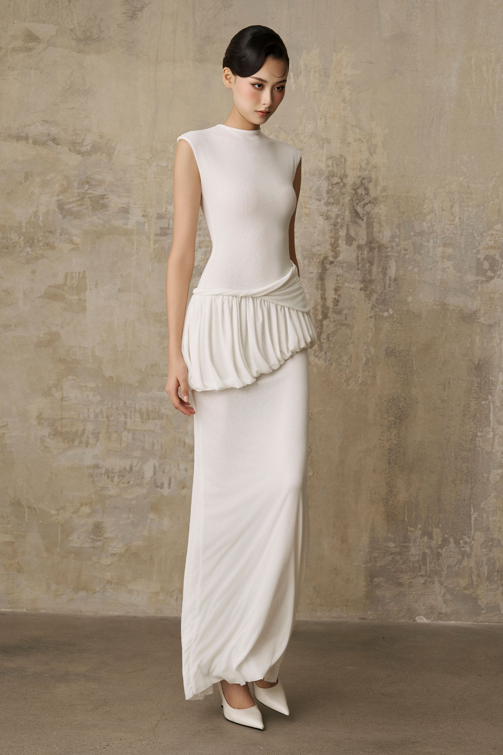Oralee Draped Maxi Dress