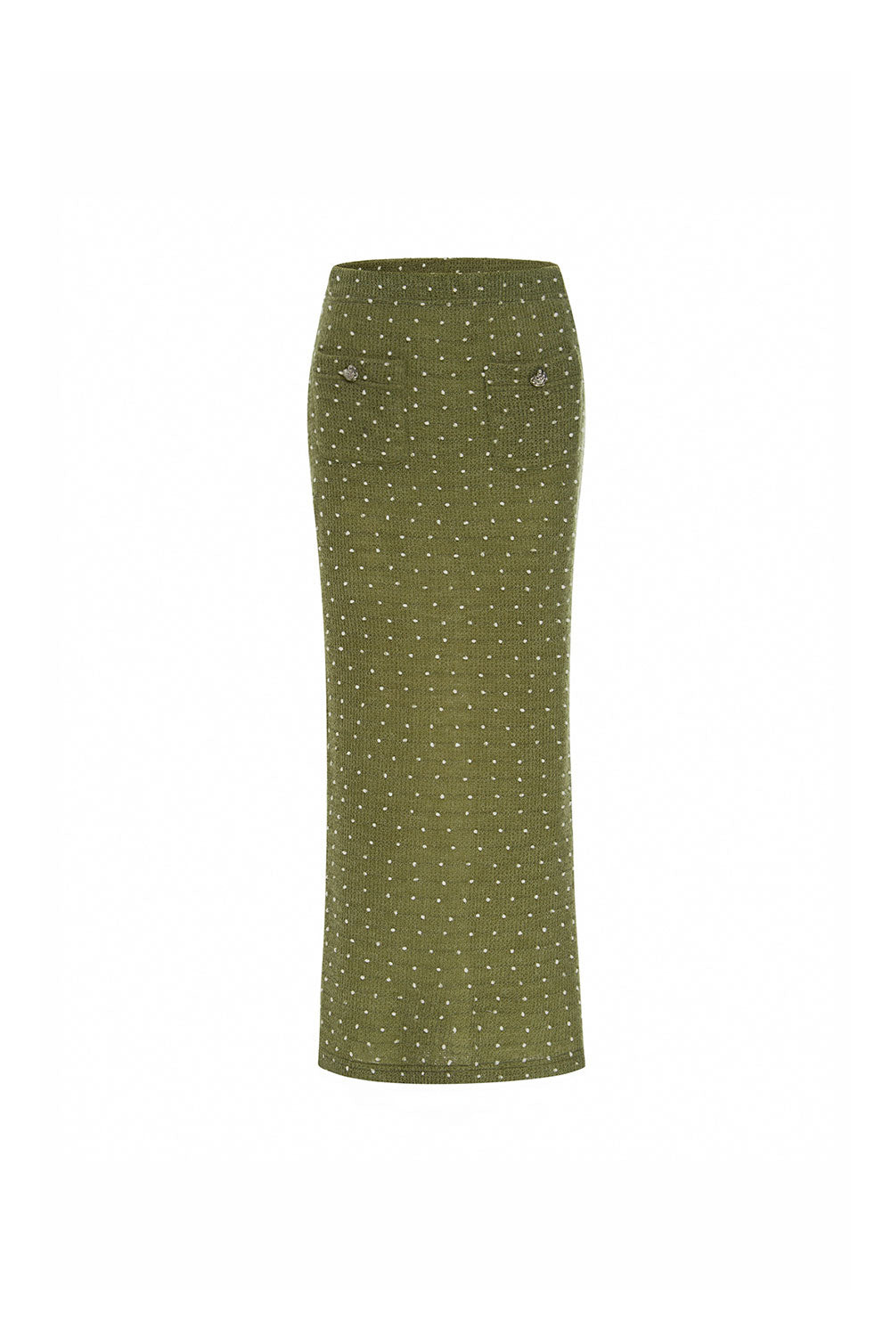 Savannah Sheath Patch Pocket Cotton Midi Skirt