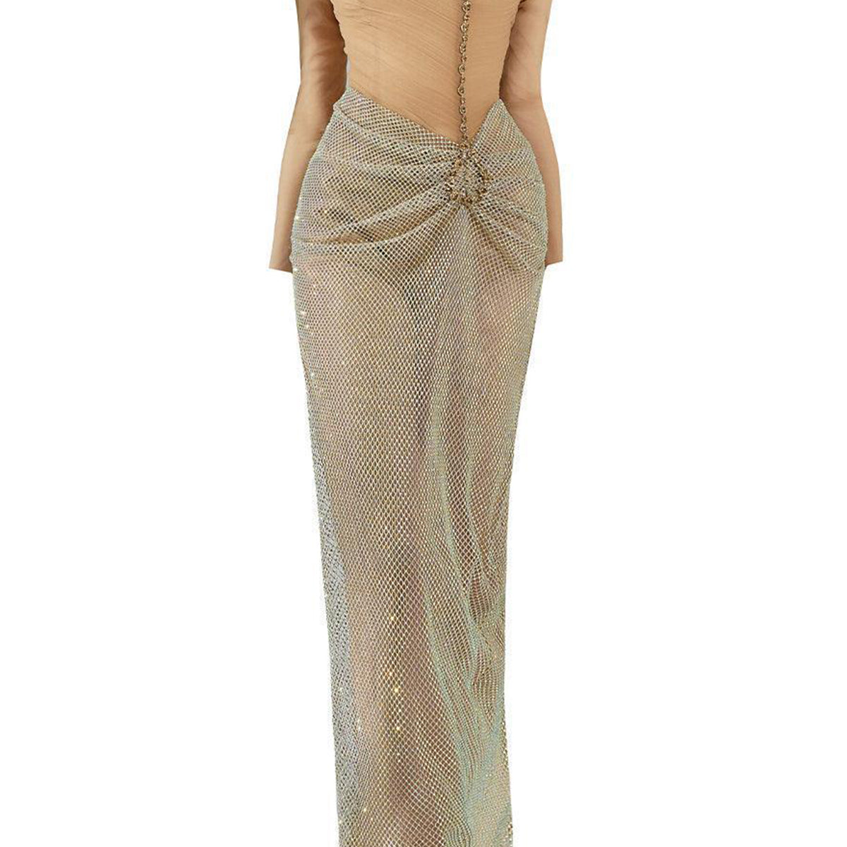 Skyla Bodycon Long Sleeved Organza Maxi Dress