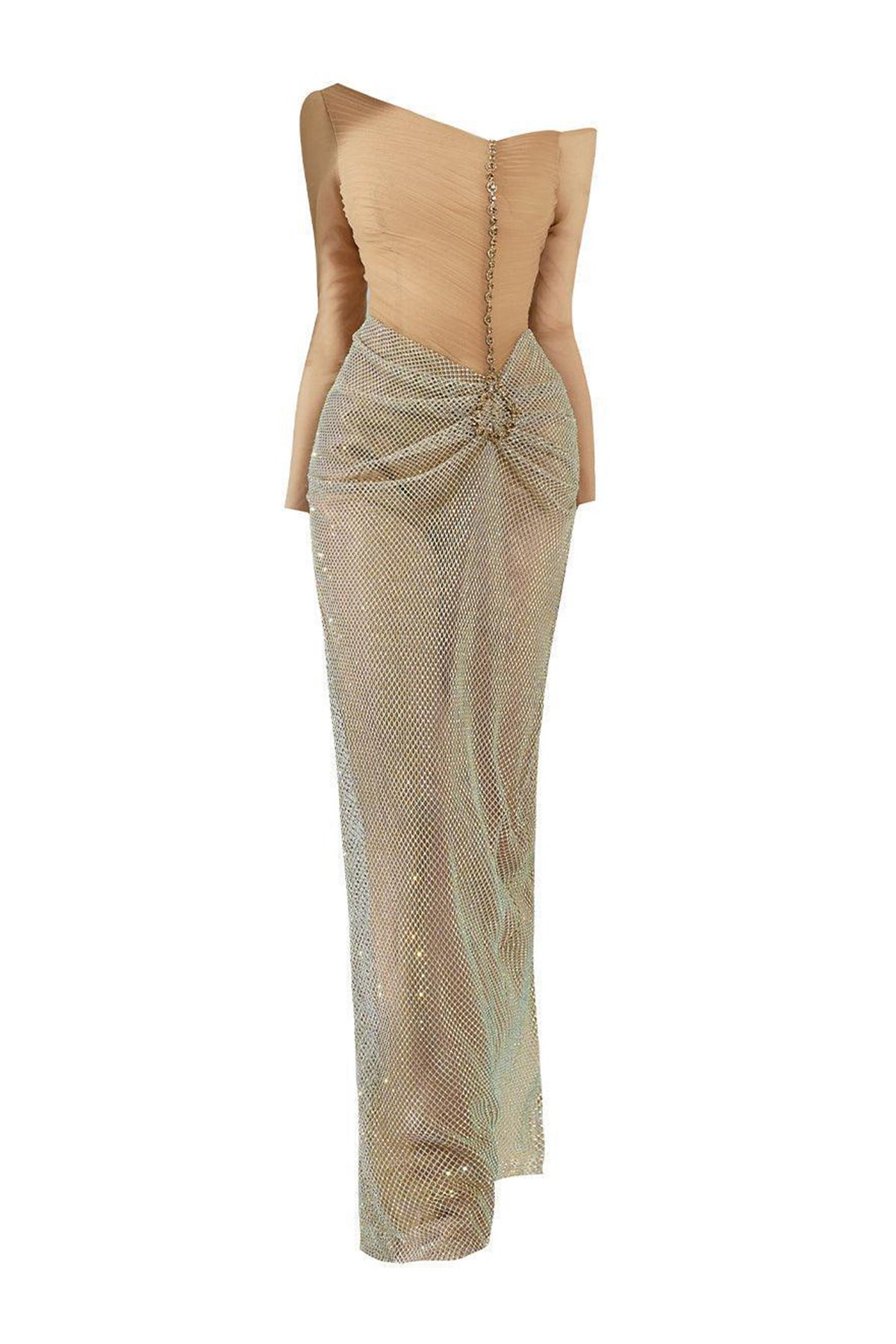 Skyla Bodycon Long Sleeved Organza Maxi Dress