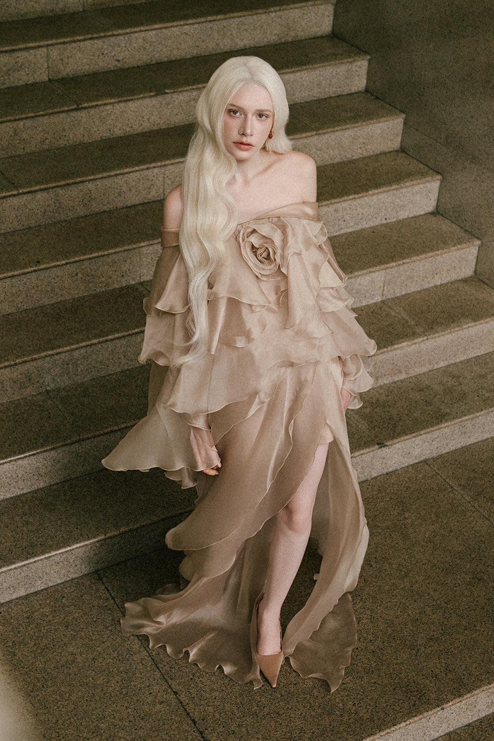 Cynthia Ruffle Maxi Dress