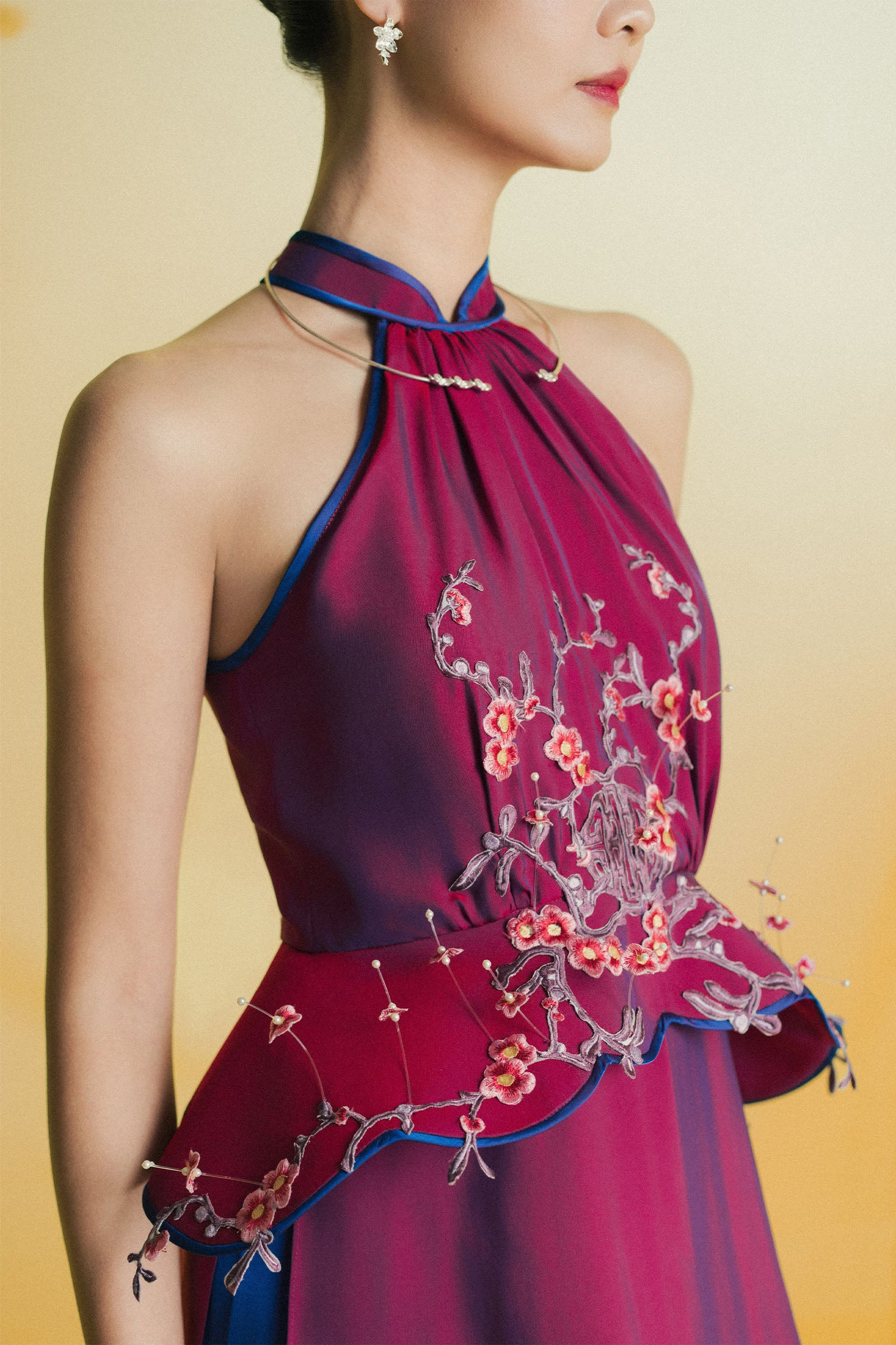 Tuong Mai Embroidery Ao Dai Set