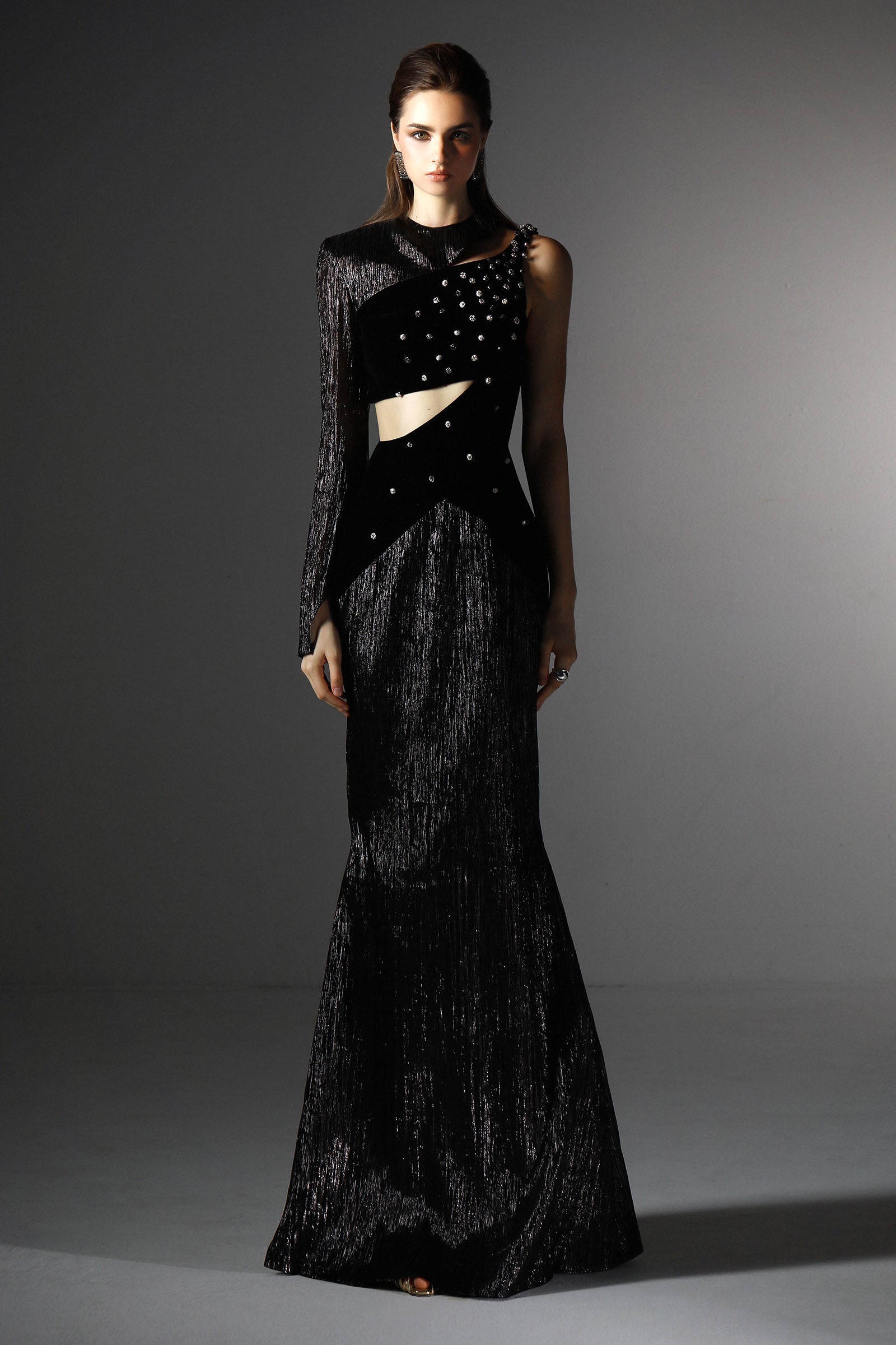 Ebon Rhinestone Maxi Dress