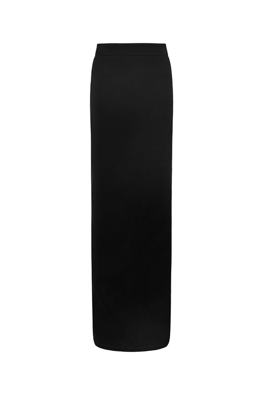 Russell Trumpet Back Slit Polyester Floor Length Skirt