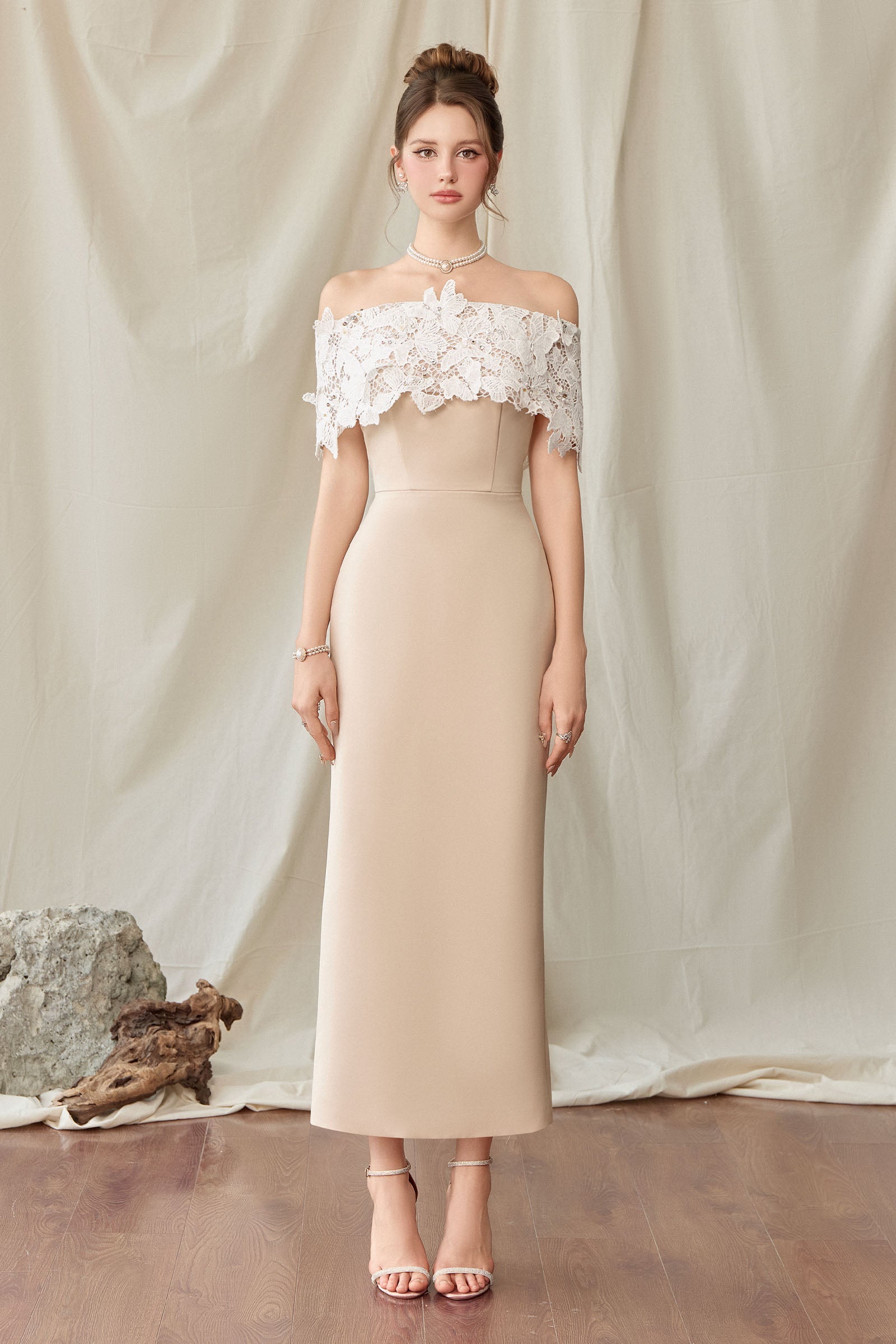 Florentia Off-Shoulder Midi Dress