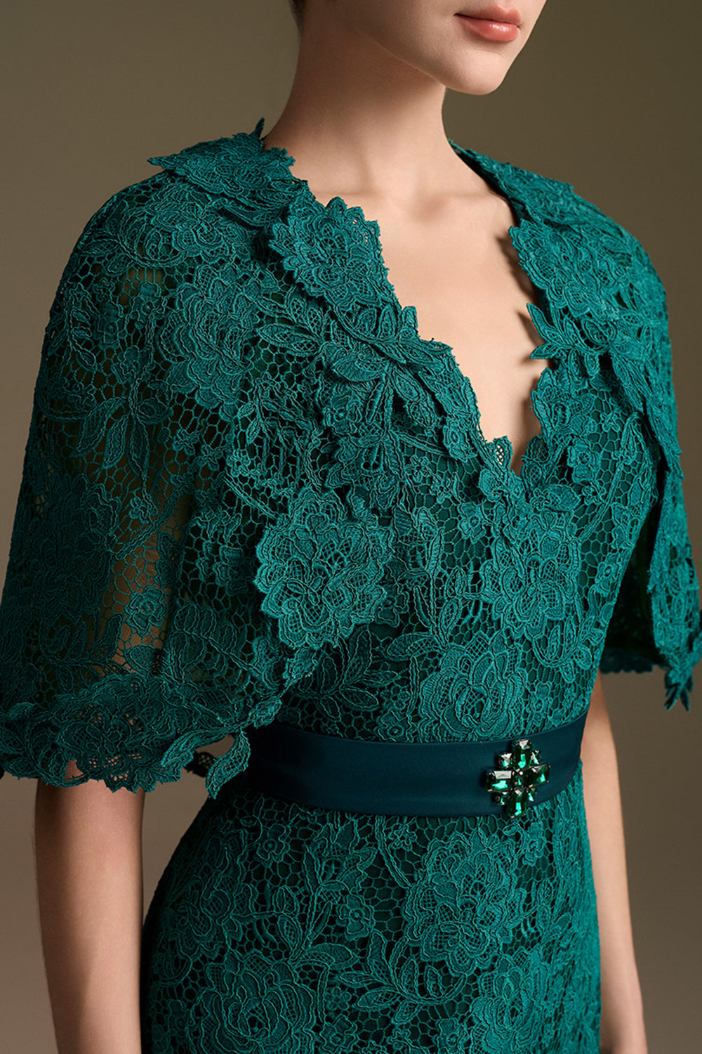 Delphine Cape Sleeve Maxi Dress