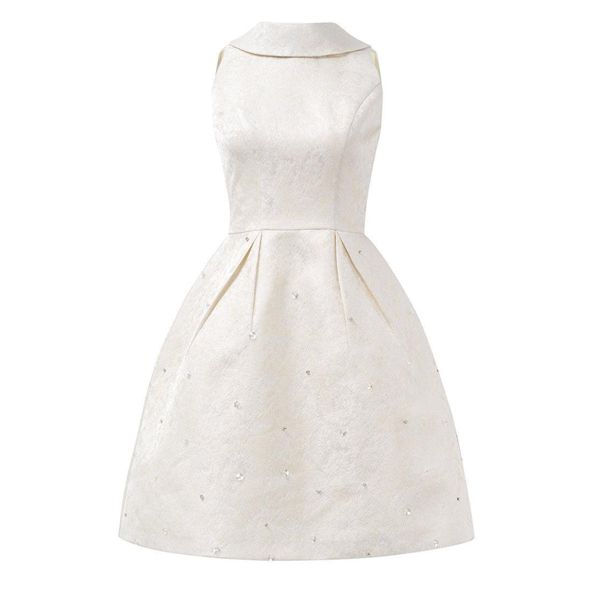 Emma A-line Sleeveless Jacquard Mini Dress