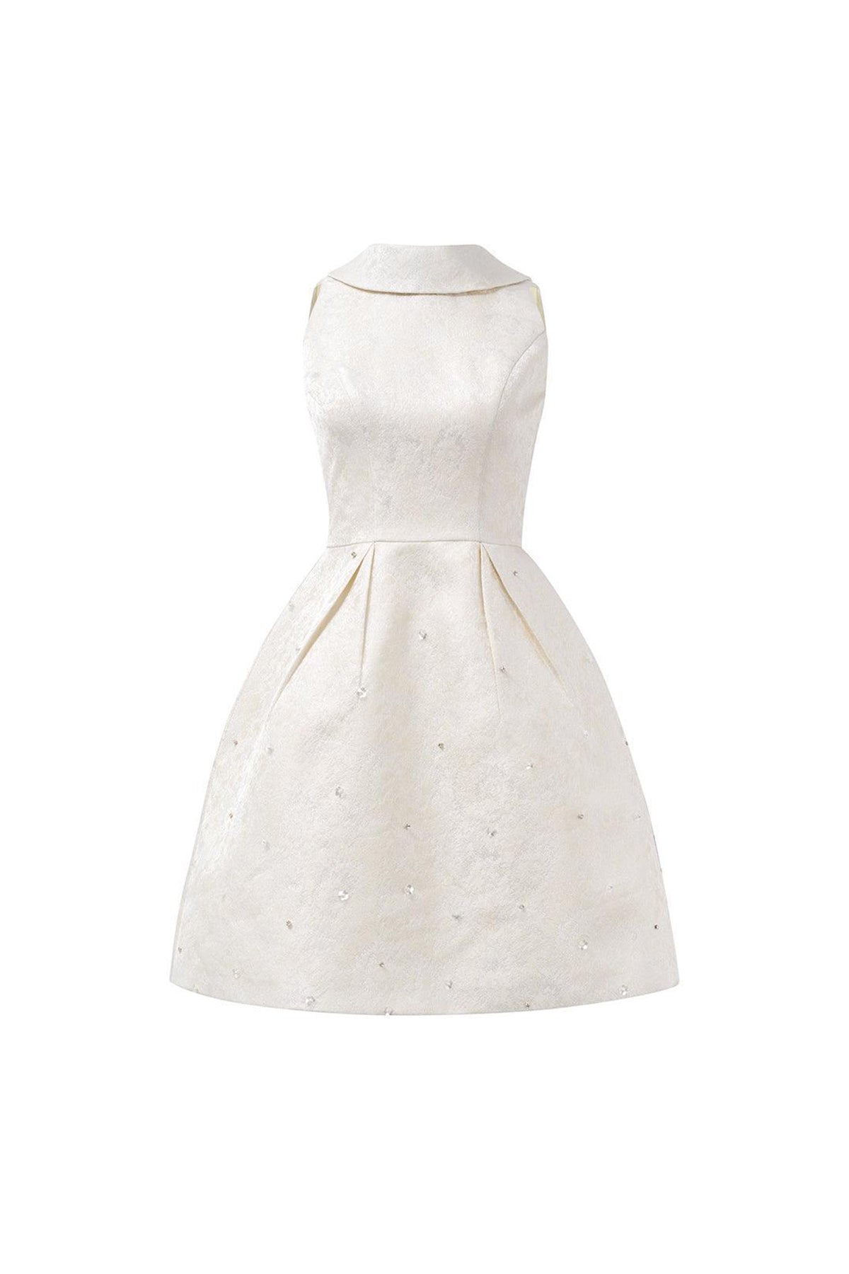 Emma A-line Sleeveless Jacquard Mini Dress