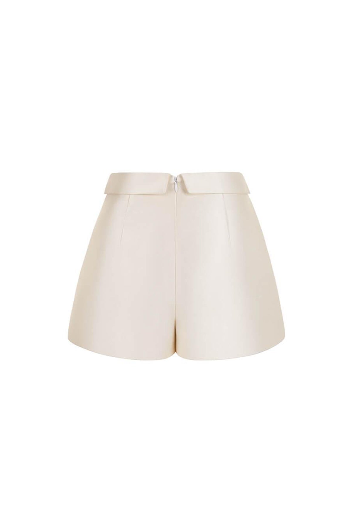 Hebe Draped Taffeta Thigh Length Shorts