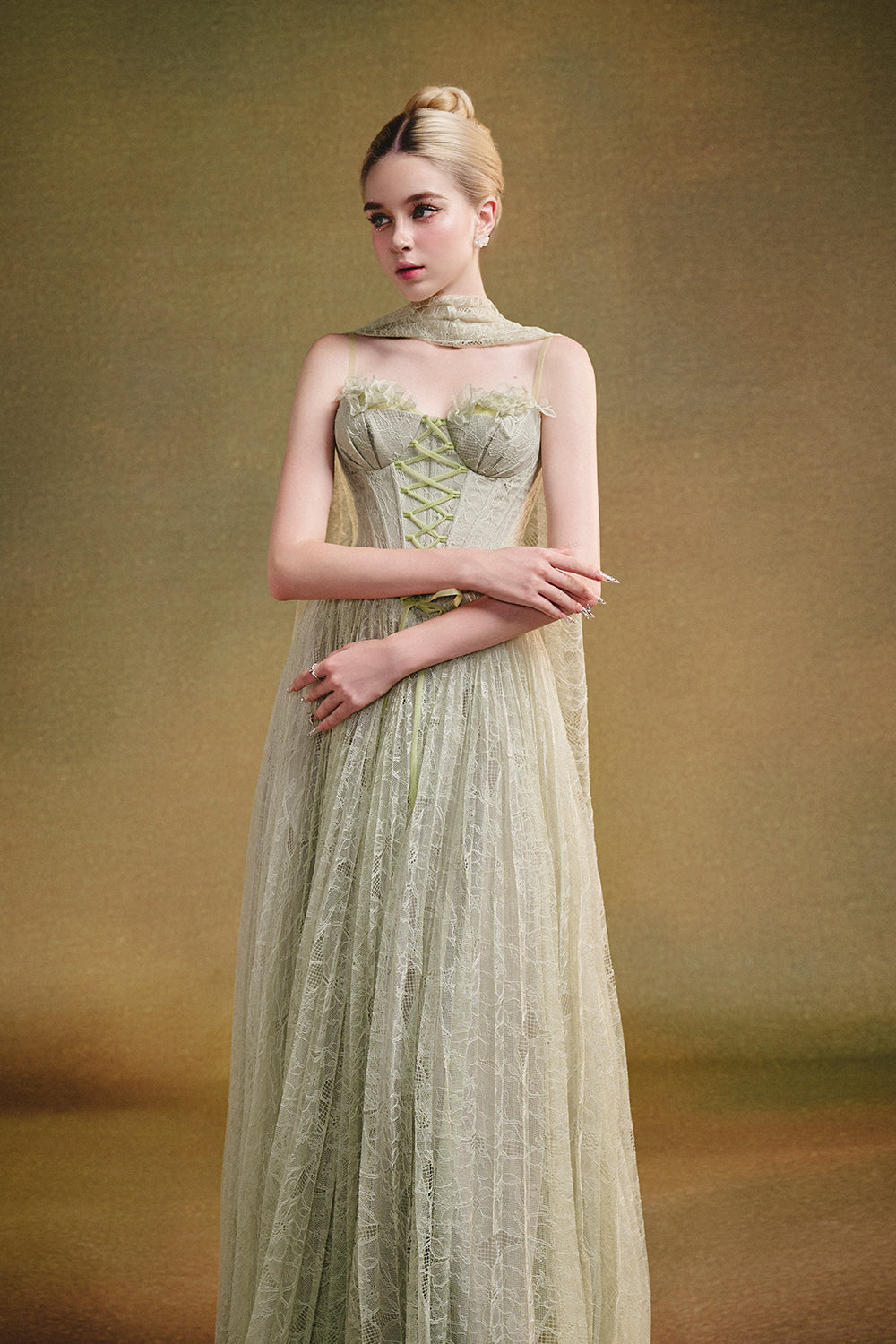 Twilight Sweetheart Pleated Maxi Dress