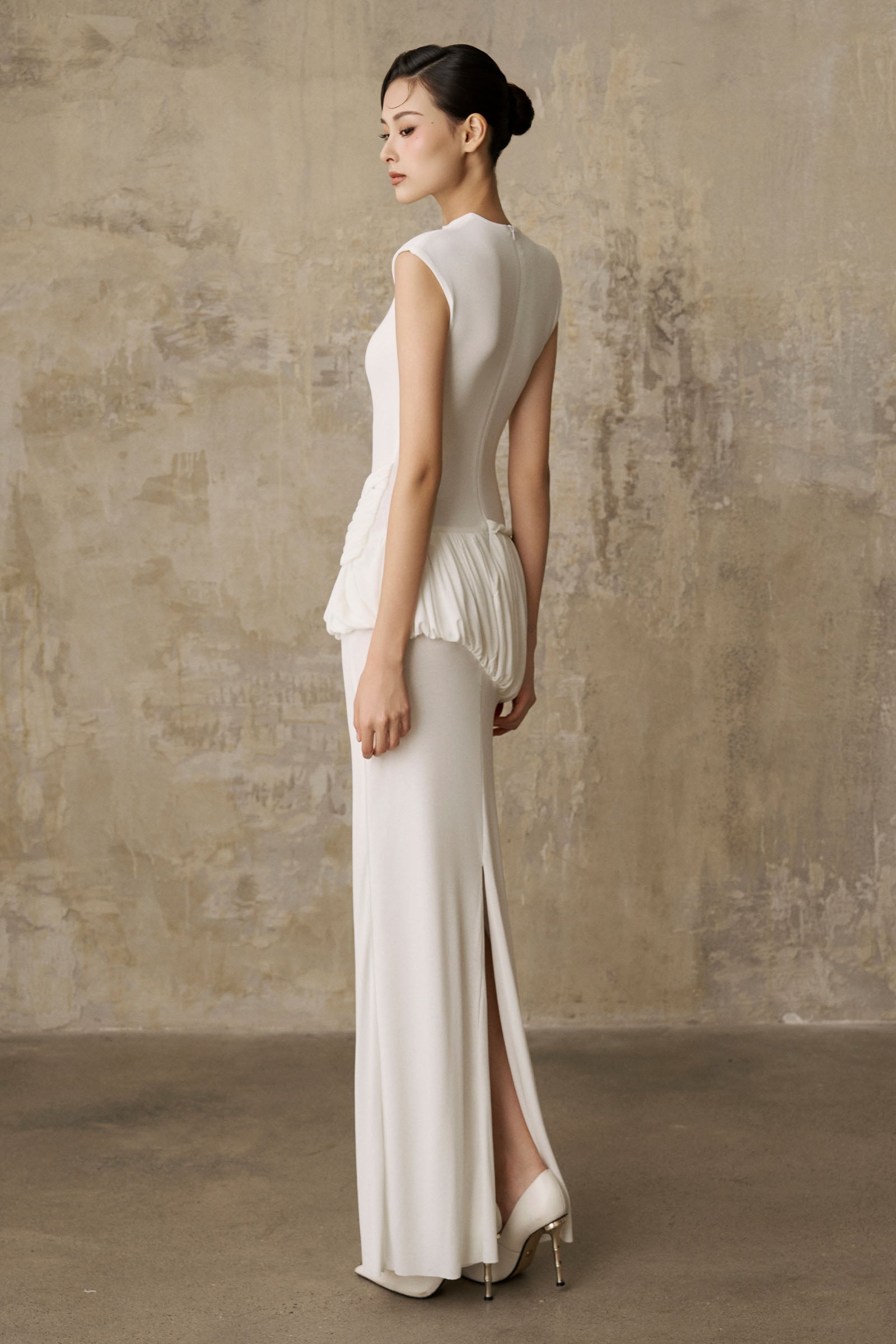 Oralee Draped Maxi Dress