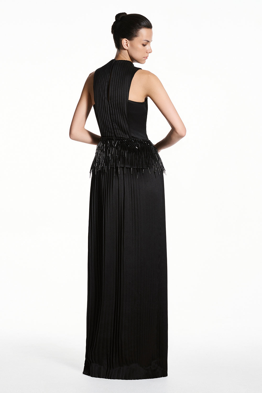 Veyra High Neck Fringe Maxi Dress