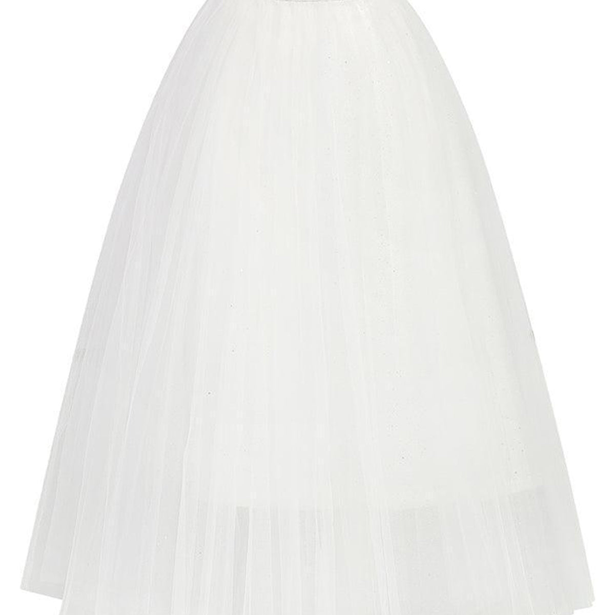 Adele A-line Pleated Tulle Midi Skirt