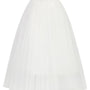 Adele A-line Pleated Tulle Midi Skirt