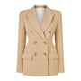 Vesper Straight Double Breasted Wool Blend Blazer