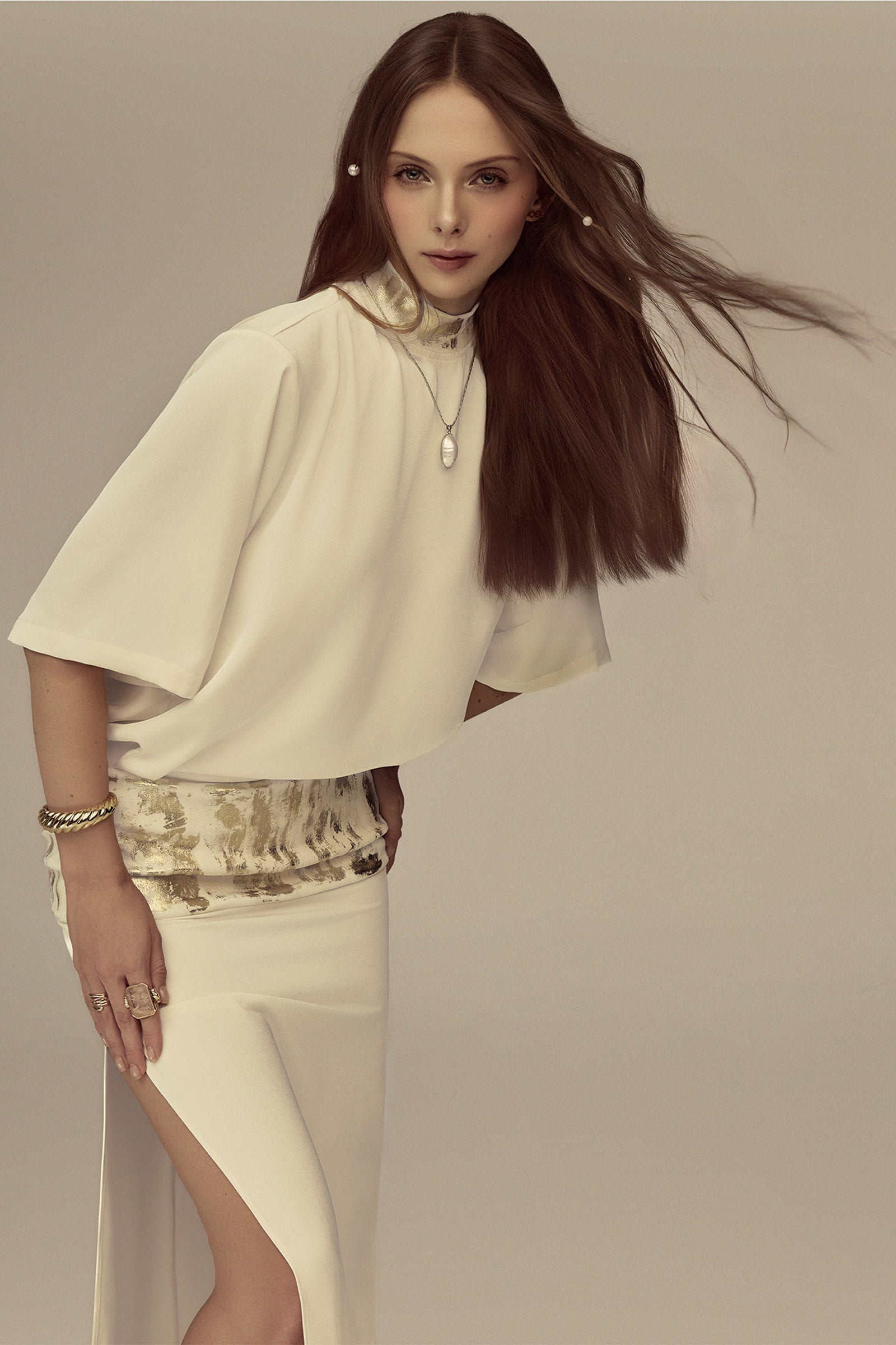 Radiara Sheath Glitter Maxi Dress