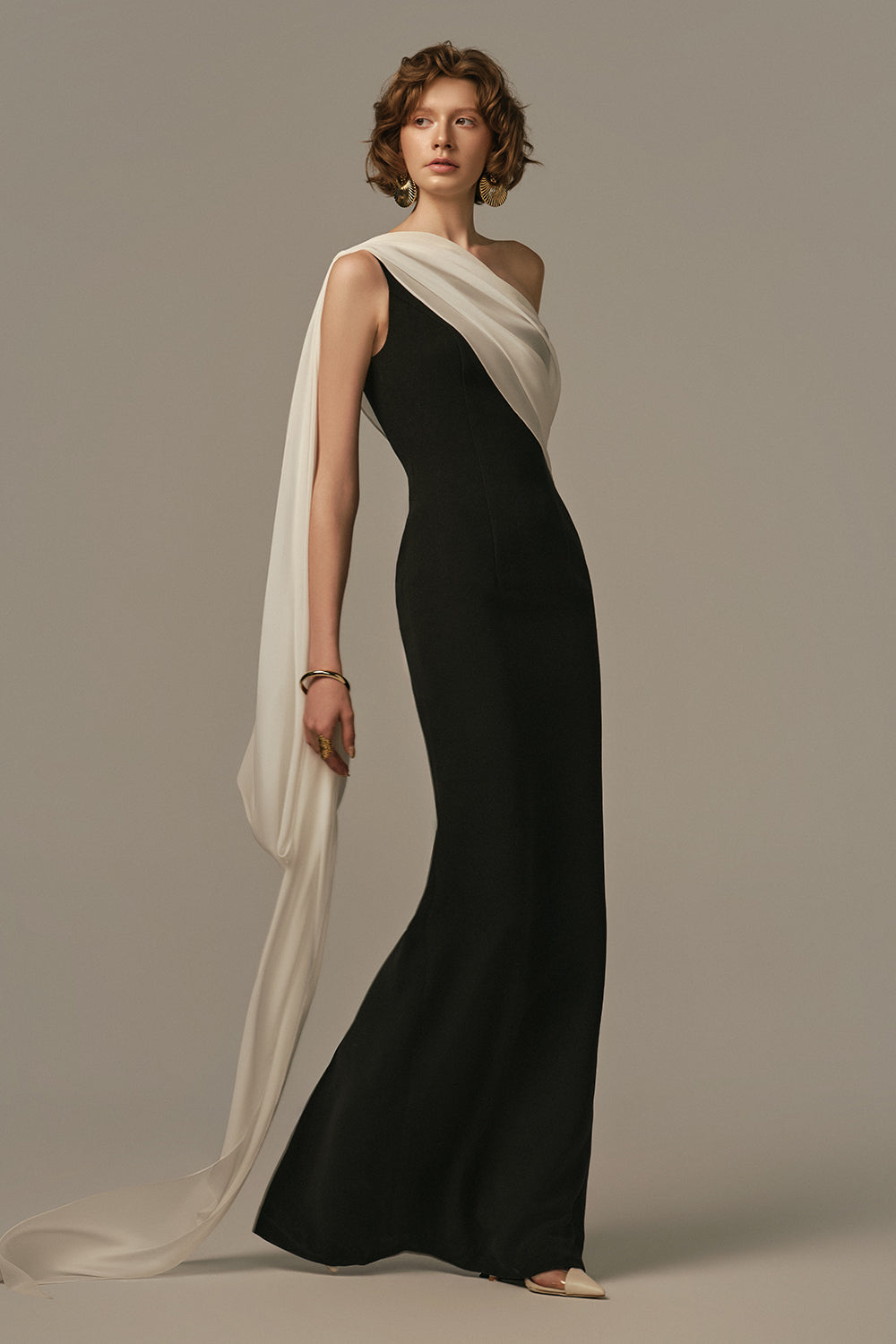 Nocturne One Shoulder Maxi Dress