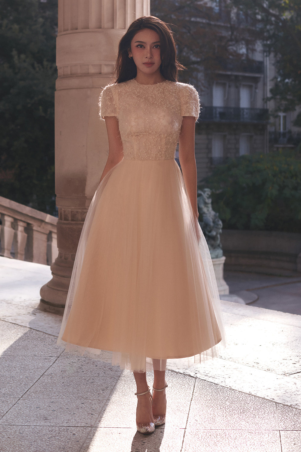 Sona Pleated Midi Dress