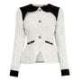 Abbey Peplum Round Neck Tweed Top