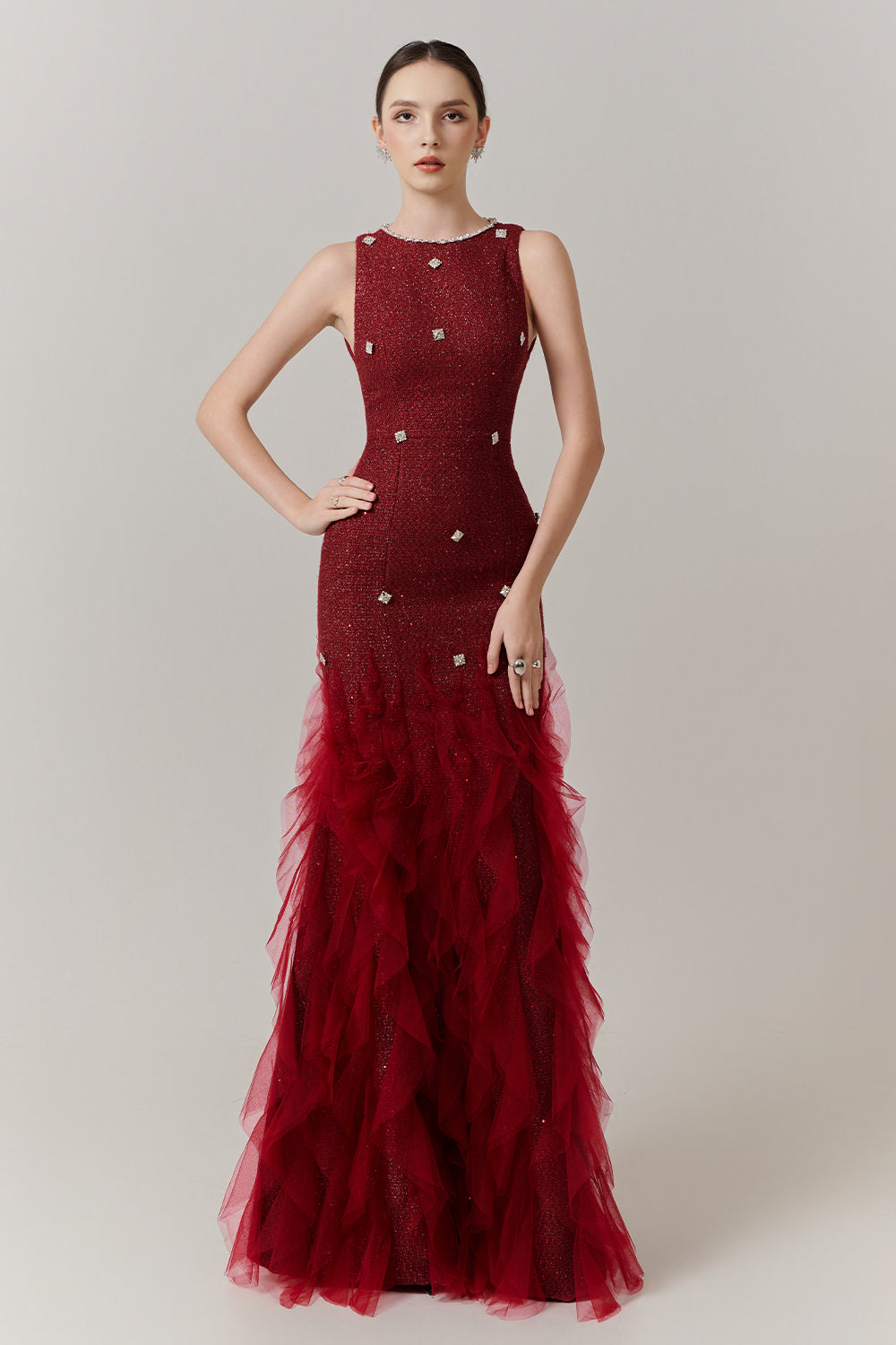 Potter Mermaid Bead Maxi Dress