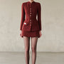 Priti Peplum Button Blazer